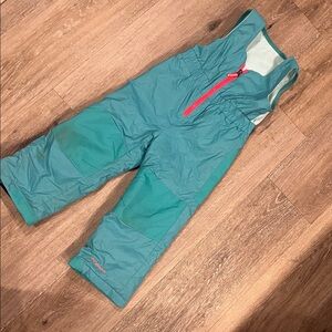 Kids Columbia Teal Snow Pants /ski bibs